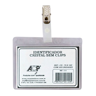 Crachá Plástico com Presilha Jacaré  - 100 Unidades em Oferta na Shopee