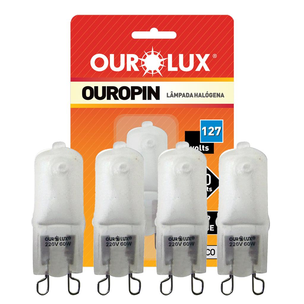 Kit 4 Lampadas Halogena Bipino Fosca 60W 127V G9 50/60Hz - Home & Living