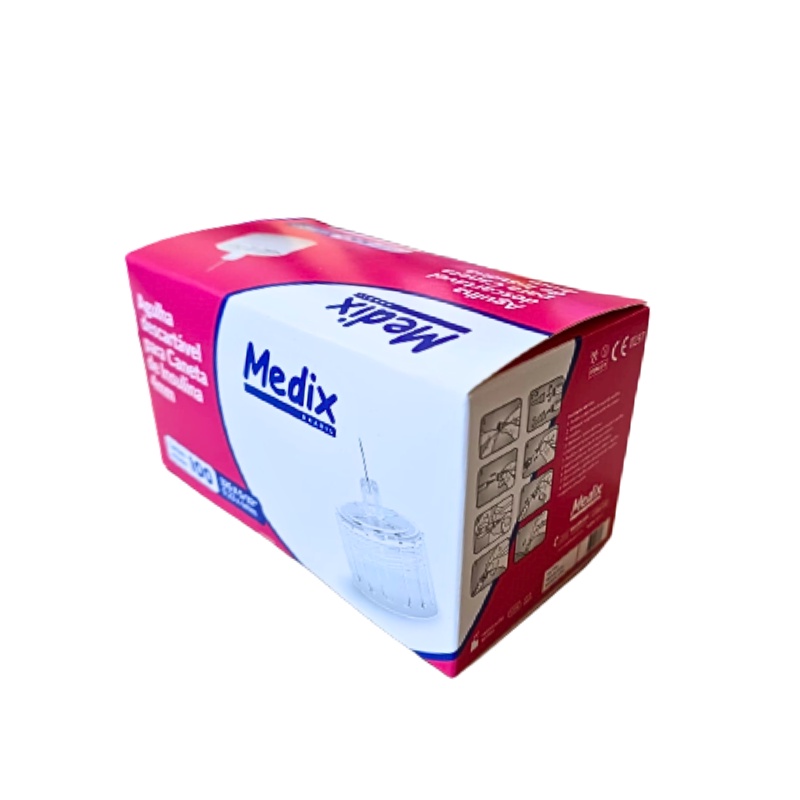Caixa Agulha 32g 4mm Medix Caneta De Insulina Conforto Extremo C/100 Und