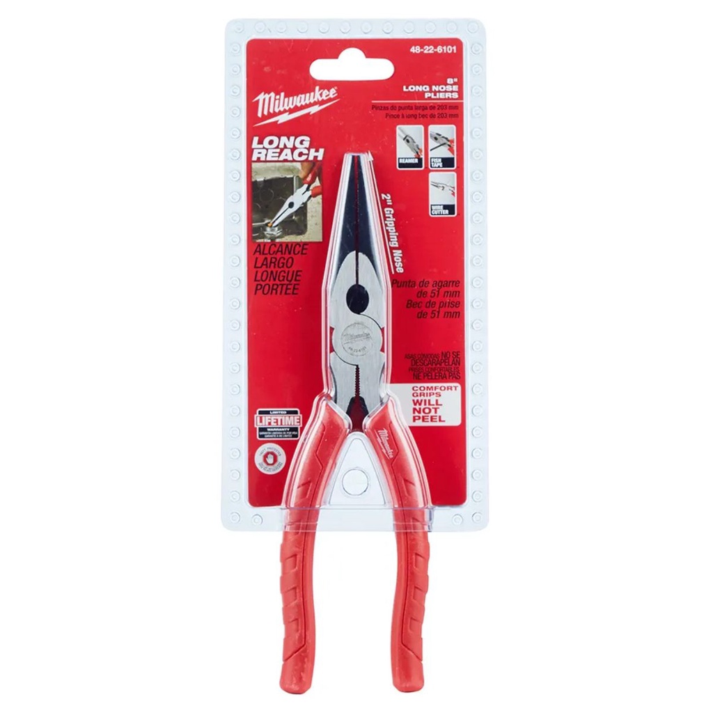 Alicate Meia Cana Reto Longo 8" 48-22-6101 - Milwaukee em Oferta na Shopee