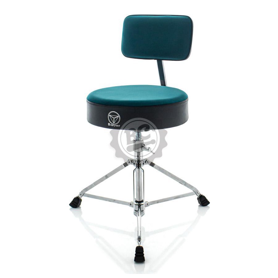 Banco Bauer by Torelli com Encosto Confort Series BAB46 Verde com Assento Redondo Extra Grande