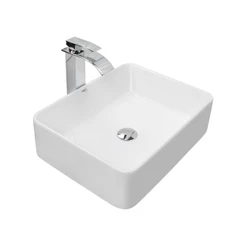 Kit Cuba Pia Louca Cerâmica Banheiro Com Torneira e Válvula Cromada 18