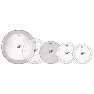 Kit de Peles Remo Encore Pinstripe Tons 10¨,12¨,14¨, Bumbo 22¨ Powerstroke, Caixa 14¨ (10630) 
