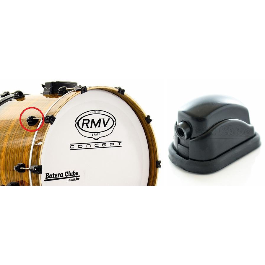 Canoa RMV Preta PAC21 individual para Bumbo com parafuso interno