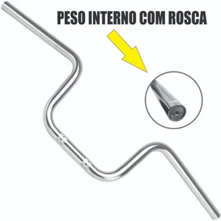 Guidao Cg Titan 160 Cargo Cromado Com Peso Interno tubo 1.9