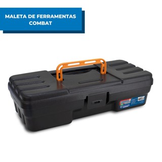 Maleta Caixa de Ferramentas Combat Preta 12" Arqplast Resistente Reforçada Multiuso