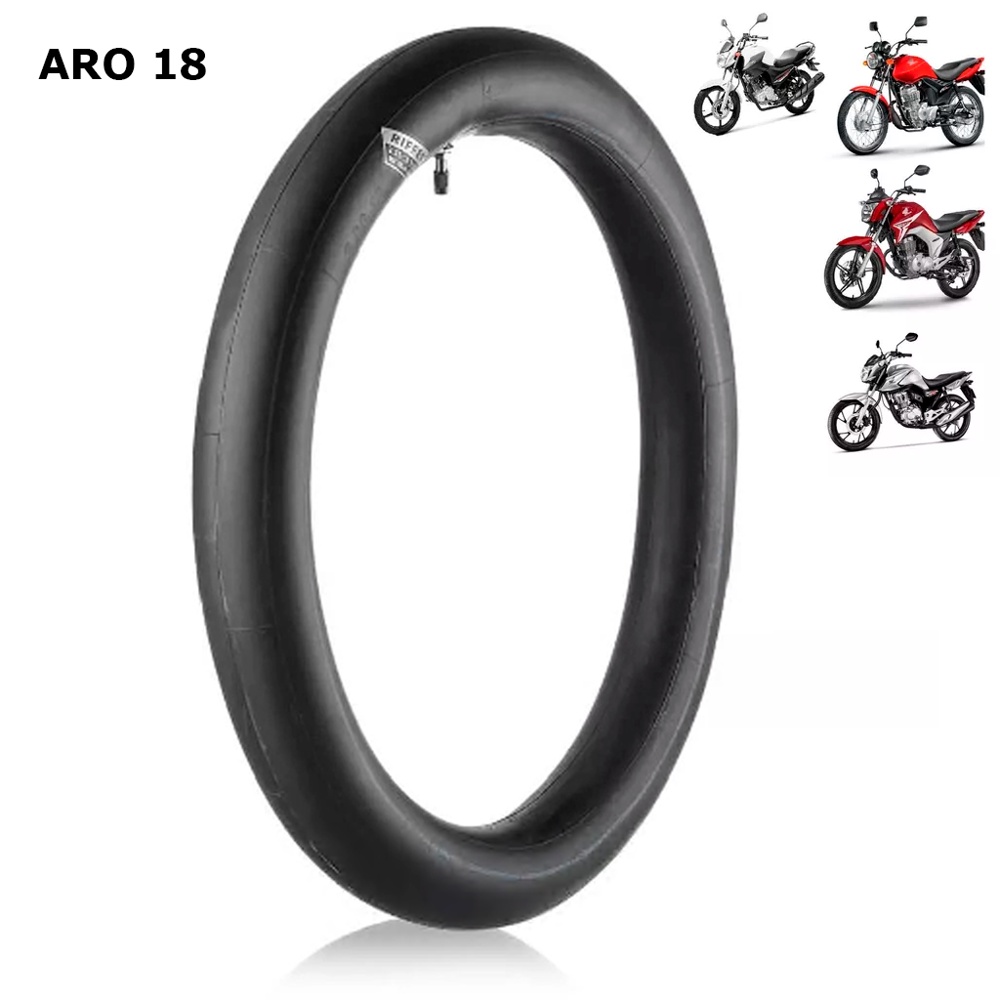 Câmara De Ar Traseira Moto ARO 18 Titan Cg125 Cg150 Cg160 Ybr Alta Qualidade Profissional Off Road - Spare Parts and Accessories for Vehicles