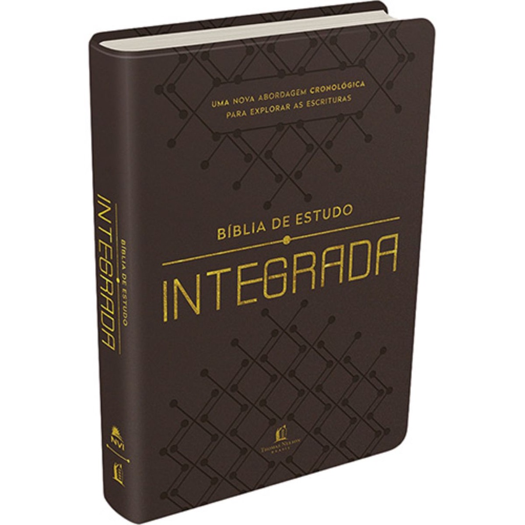 Bíblia de estudo integrada | NVI | Capa Luxo Marrom em Oferta na Shopee