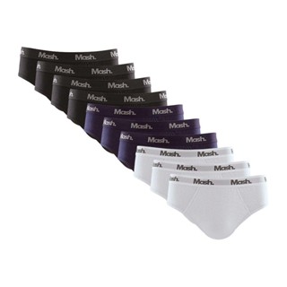 Kit 10 Slip Cueca Mash Masculino Algodão Elástico Conforto