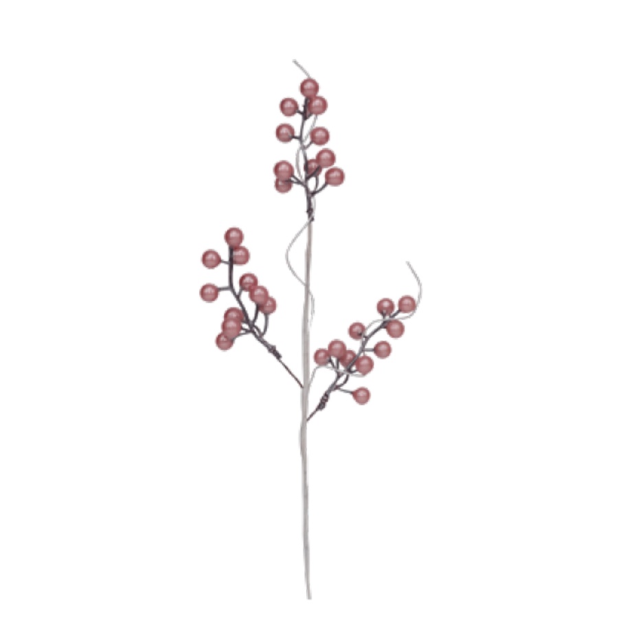 Galho de Frutas Peroladas Rosa Claro - 1 Unidade - Cromus - Rizzo - Home & Living