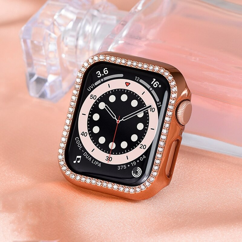 Capa Case Brilhante Diamante para smartwatch apple watch  38mm 40mm 41mm 42mm 44mm 45mm em Oferta na Shopee