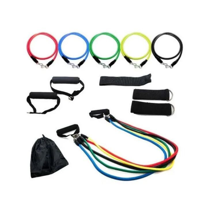 Kit Elastico Extensor Treino Academia Exercícios Em Casa Elástico Extensor Fit Power Resistance Bands Ginastica