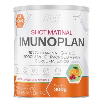 Imunoplan Glutamina + Própolis + Vit C + Cúrcuma + Zinco