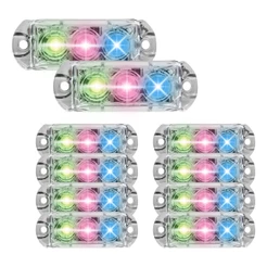 Kit 10 Farol RGB AJK 3 Leds 6W