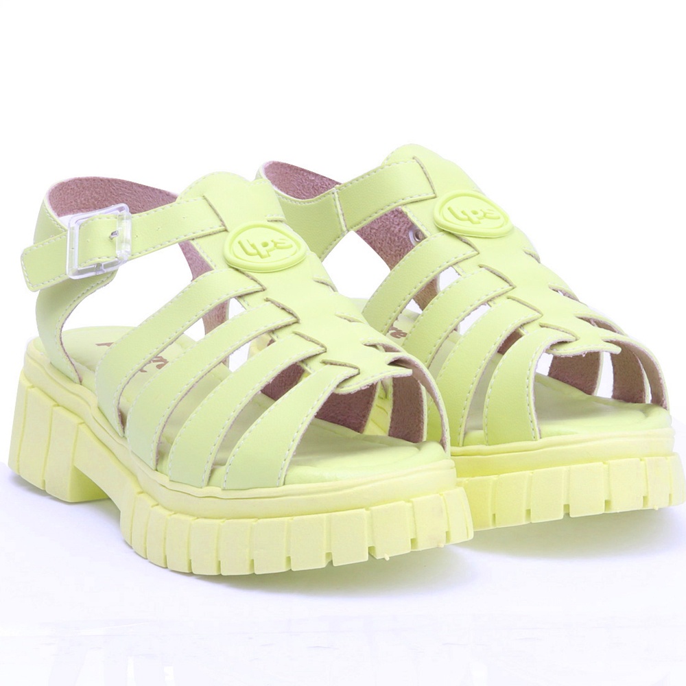 Sandália Fisherman Feminina Plataforma Tratorada WorldColors - Verde Neon em Oferta na Shopee