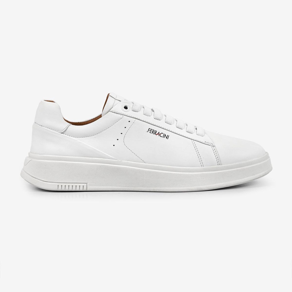 Tênis Masculino Casual Couro Legítimo Ferracini Elástico Longan Clássico Branco 9312-678C em Oferta na Shopee