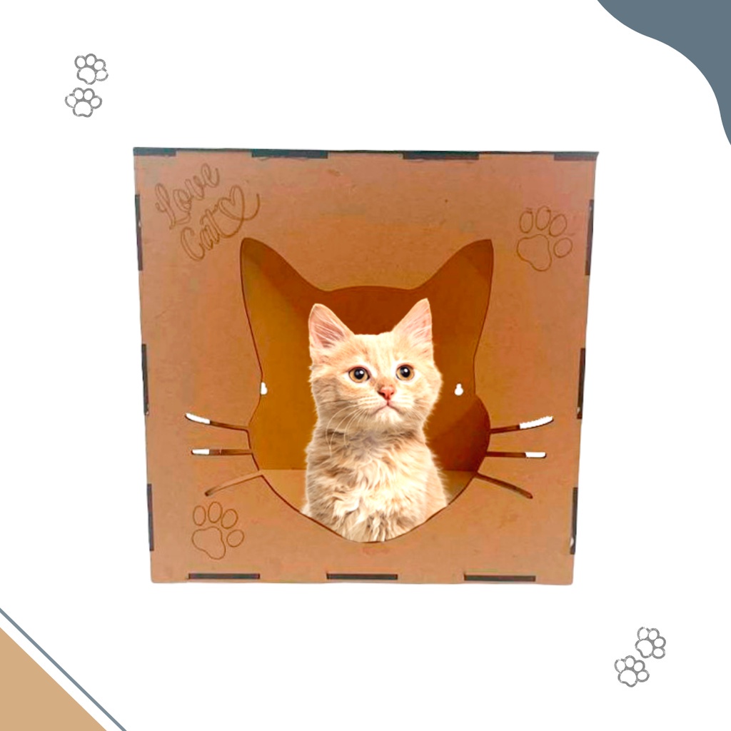 Nicho Gatos Casa Toca Parede Mdf Cru Carpete Aranhador Playground Gatos