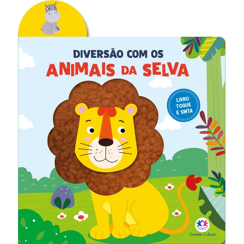 Livro Toque e sinta Diversão com os animais da selva em Oferta na Shopee