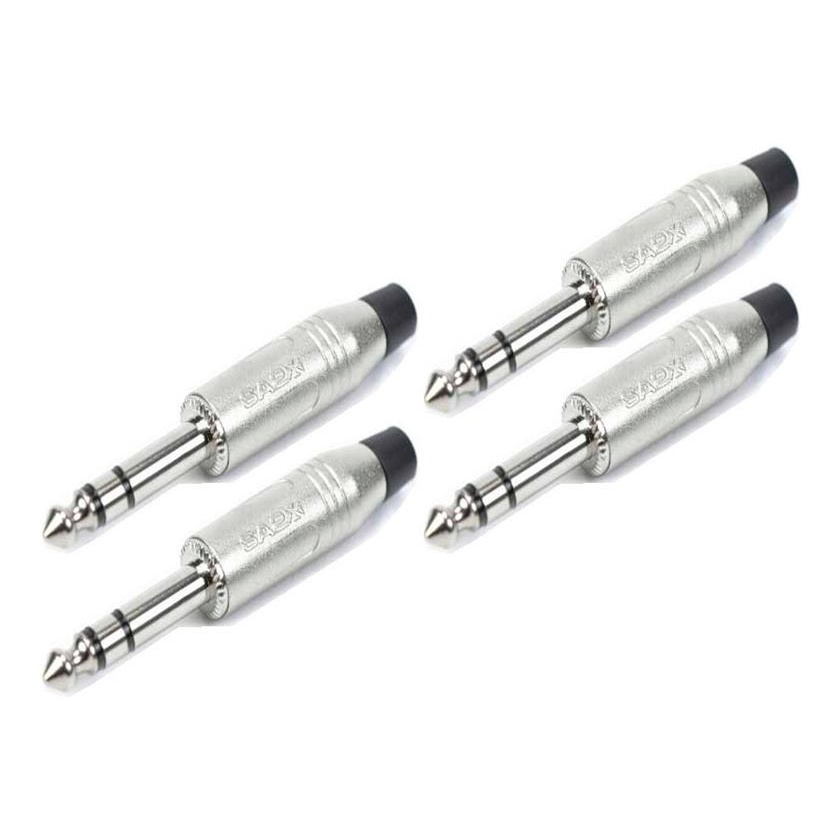 4 Unidades - Plug Conector P10 Estereo Santo Angelo Sa2x
