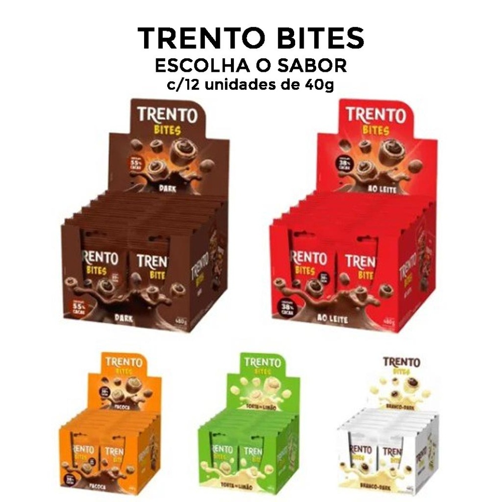 Chocolate Trento Bites Escolha o Sabor c/12 - Peccin