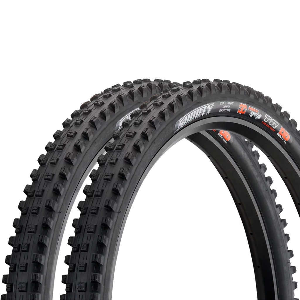 Kit 2 Pneus Maxxis Shorty 29x2.40Wt Dobrável Kevlar 3cg/dd/tr Preto