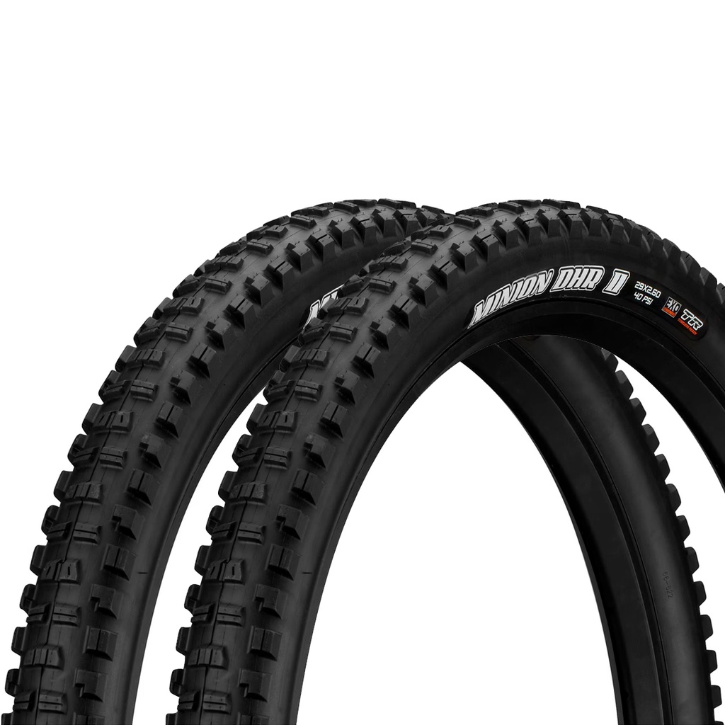 Kit 2 Pneus Maxxis Minion Dhr Ii 29x2.60 Dobrável Kevlar Exo/tr Preto