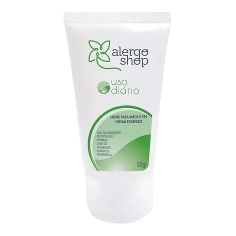 Creme Para as Mãos e Pés Hipoalergênico Uso Diário Alergoshop 50g