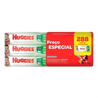 Pacote Toalhas Umedecidas Huggies Leve 6 Pague 5 288 Unids