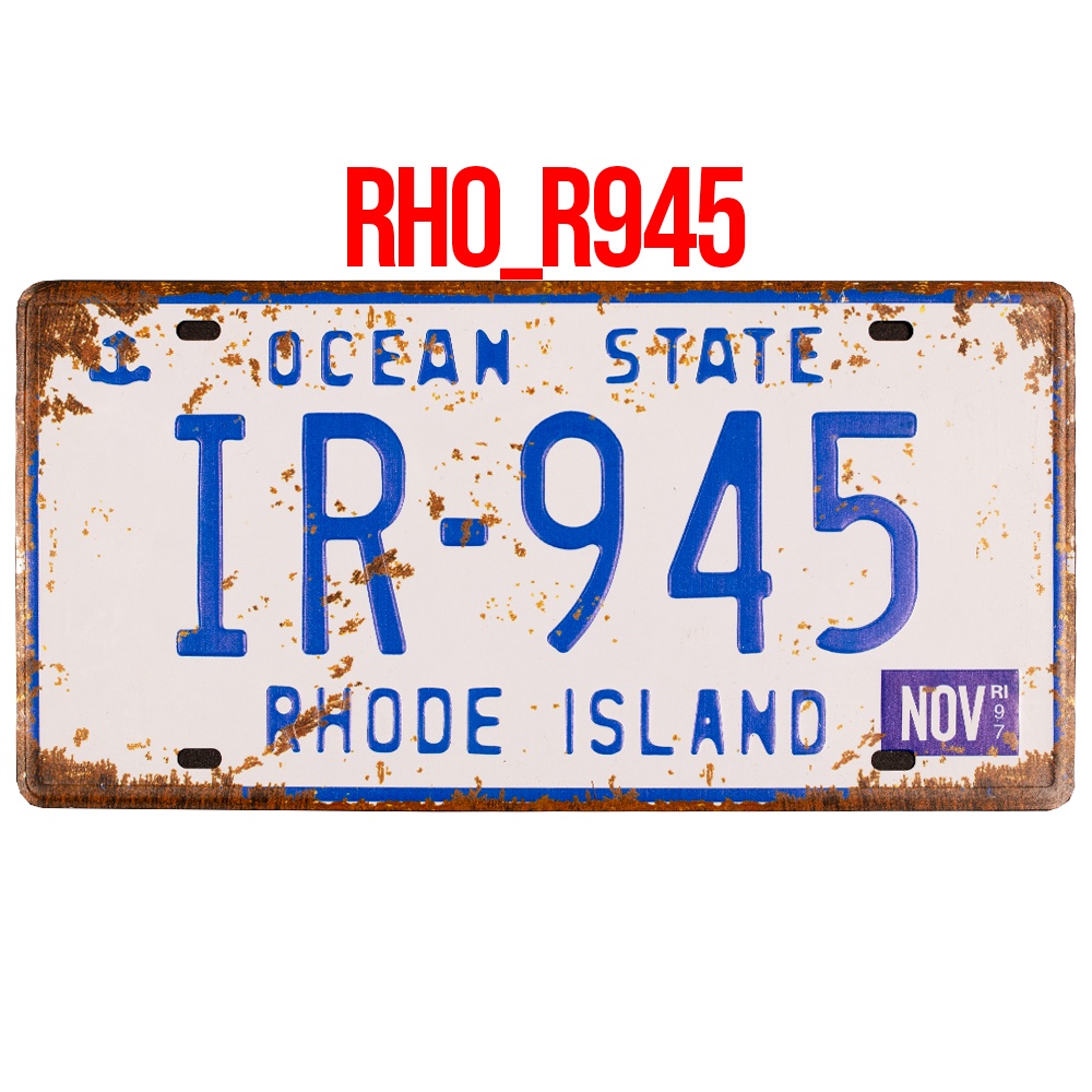 QUADRO PLACA DECORATIVA METAL OCEAN RHODE ISLAND