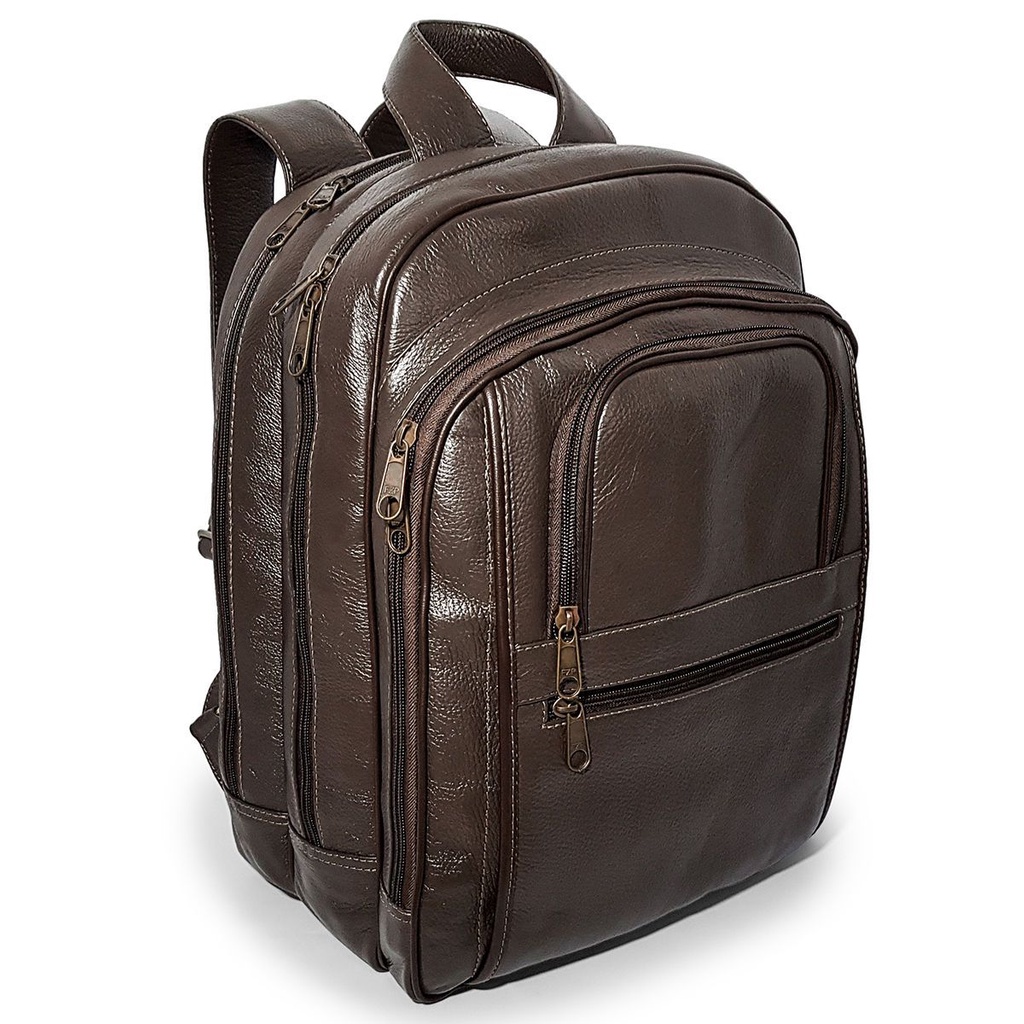 Mochila Executiva De Couro Masculina Grande Para Notebook