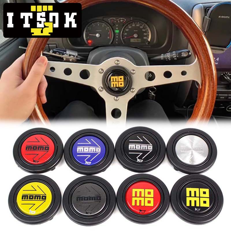 【 ITSOK 】 Car Botão De Buzina De Volante Para MOMO Universal Racing Pressão JDM De Alto Desempenho