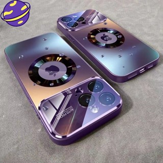 AG Capa De Vidro De Alta Qualidade Para Telefone Capinha IPhone 15 14 13 12 11 Pro Max Logotipo Magnética De Lente Grande Estilo Capa De Borda De Silicone