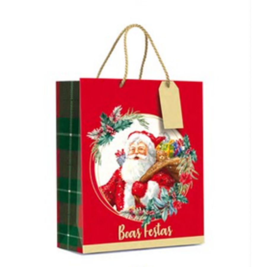 Sacola Boas Festas - 01 unidade - 26cm - Cromus Natal - Rizzo em Oferta na Shopee