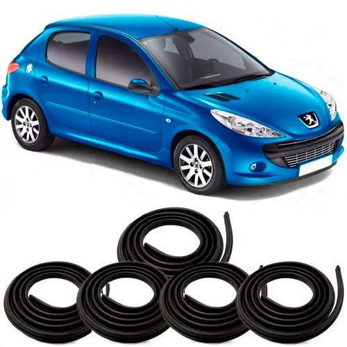 Kit Borracha Porta + Mala Peugeot 206 207 Peugeot 306 Peugeot 307 Passion 207 Scapade 206 207  (5peças)