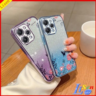 Capinha Redmi 12 4G Flores Borboletas Caixa Protetora Para Telefone HYB