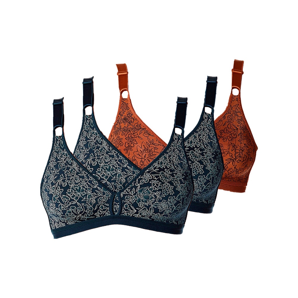 Kit com 3 Sutiãs Sustentação Olimpo Firantela Demillus 61742 Taça B Colorido em Oferta na Shopee