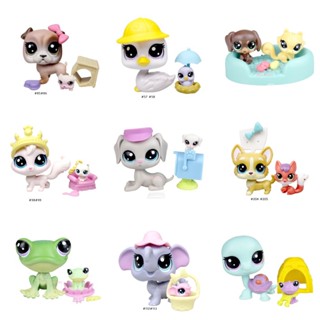 YASMINE Pet Shop Mini Anime Fox Dog Cat Gatinho Kitty Corgi Husky Wolf Bulldog Pet Olhos Verdes lps Figura Brinquedos