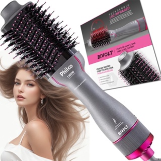 Escova Secadora Modeladora 1300w Soft PES25SR Íon Cerâmica Tourmaline Cabo Giratório Philco Seca Modela E Alisa Infrared em Oferta na Shopee