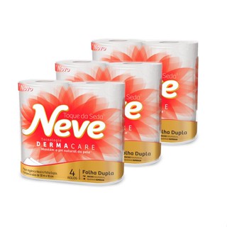 Kit 3 Papeis Higiênico Neve Demarcare Folha Dupla com 4 Rolos de 30m