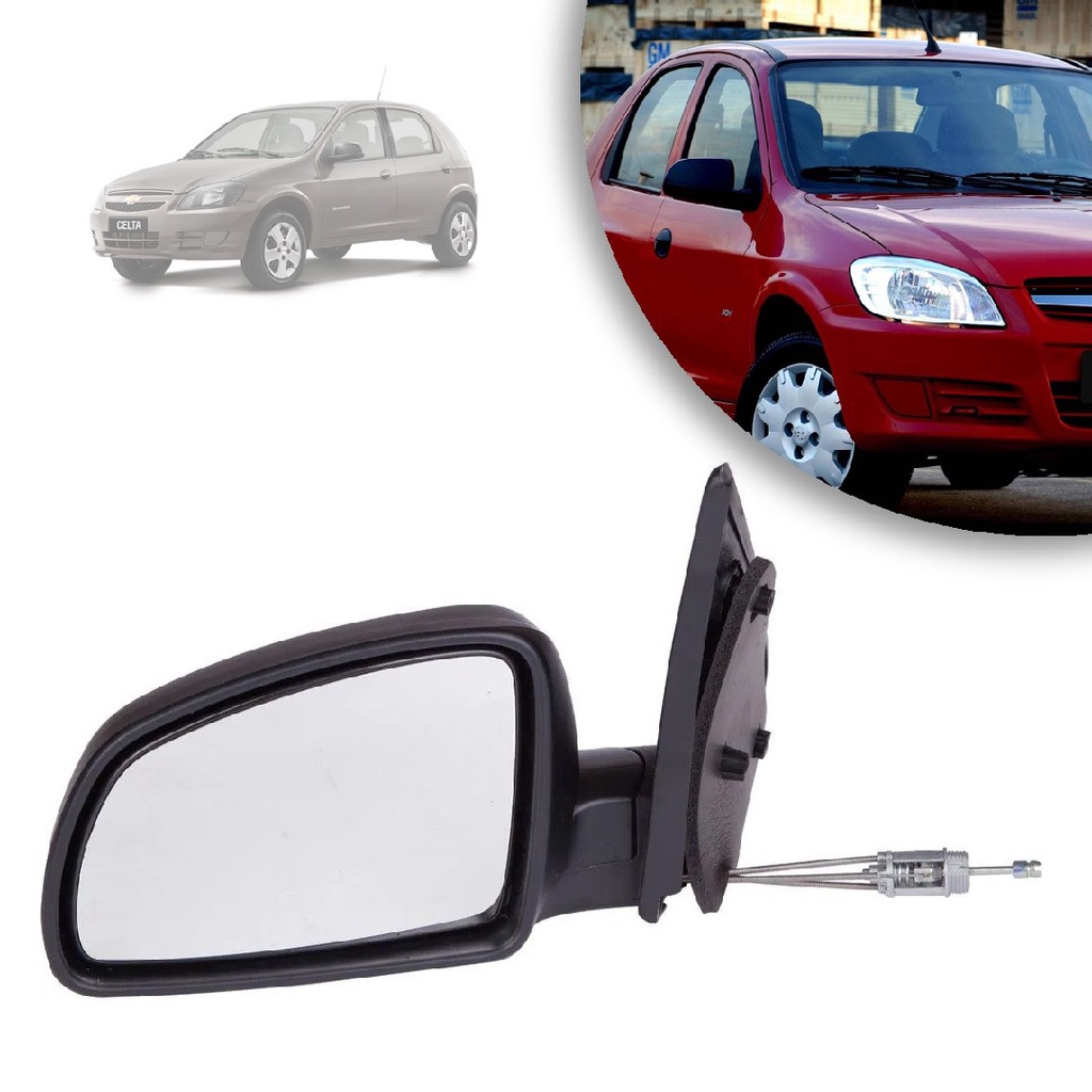 ESPELHO RETROVISOR EXTERNO SPJ  COM CONTROLE CELTA PRISMA 07  EB509 LE