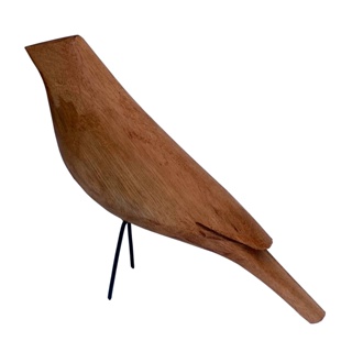 Escultura Pássaro de Madeira 15x17 cm em Oferta na Shopee