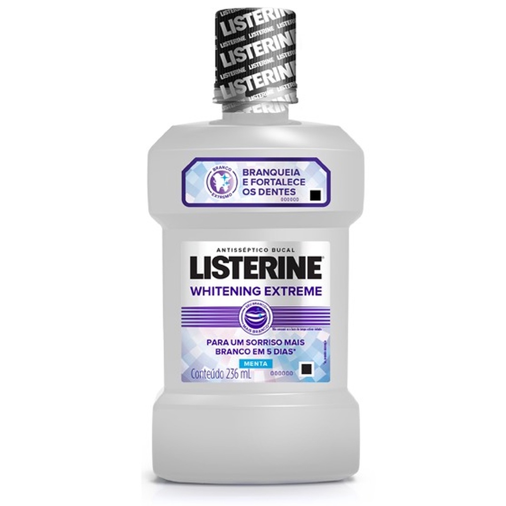 Listerine® Whitening Extreme Enxaguante Bucal Clareador Dental, 236Ml