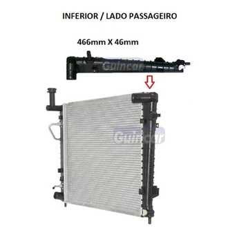 Caixa Radiador Tucson Inferior - Modelo Estriada 466mmx46mm