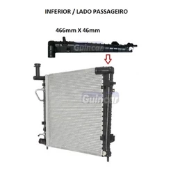 Caixa Radiador Tucson Inferior - Modelo Estriada 466mmx46mm