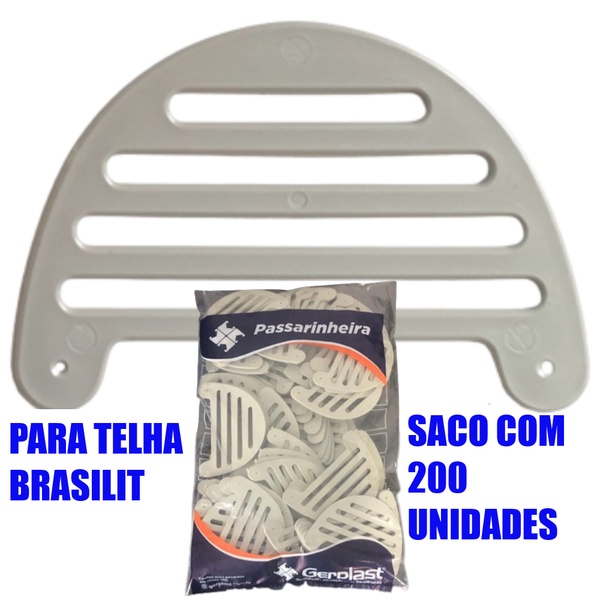 Kit Com 200 Tela Passarinheira Para Telhado Brasilit Anti pássaros