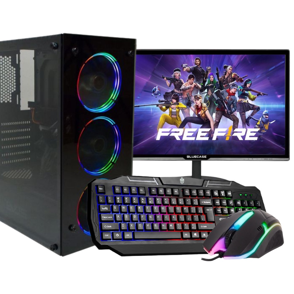 Pc Gamer Completo com Monitor - i5 + Placa de Video + Gabinete Gamer rgb - Roda Diversos Jogos