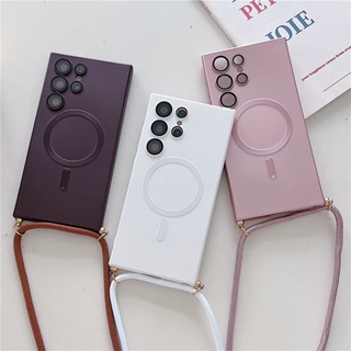 Para Samsung S22 S23 Ultra S23 Plus S20 FE S21 5G Colar De Luxo Crossbody Caixa De Carga Magnética em Oferta na Shopee