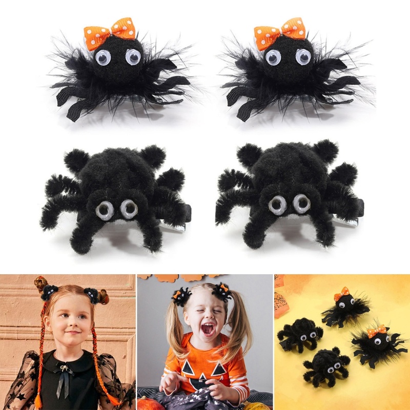 OMG * Bonito Halloween Spiders Hairpin Para Bebês Meninas Cocar Presilhas Cabelo Acessórios Festa