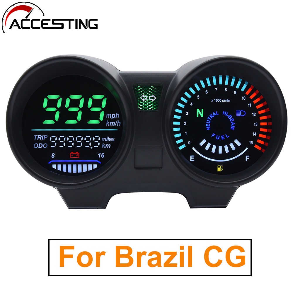 Para Brasil Titan 150 Honda CG 150 Ventilador 150 2010 2012 Velocímetro Da Motocicleta Digital LED Painel rpm Medidor De
