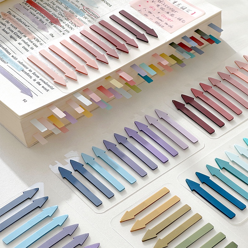 ENWEI 200 Pcs [Série Flecha Indicadora] Simplicity Journal Sticky Notes Papel À Prova D'água Bloco De Notas De Para Raspagem Material De Escritório Escolar Papelaria